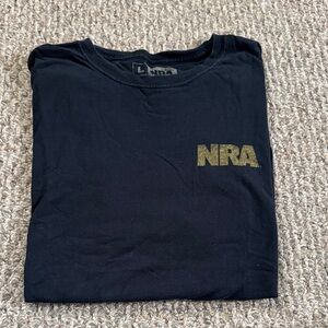 Logo Black Short-Sleeve Tee with Gold Print